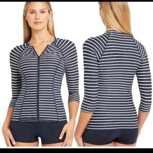 Sea Level Swim Charmarel 3/4 Sleeve Multifit Rash Gaurd NWT Size 8